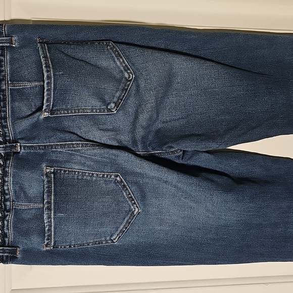 Refuge Blue Flare/bell Jeans. Size 8. Brass Buttons. High Rise. Nice - Picture 6 of 8